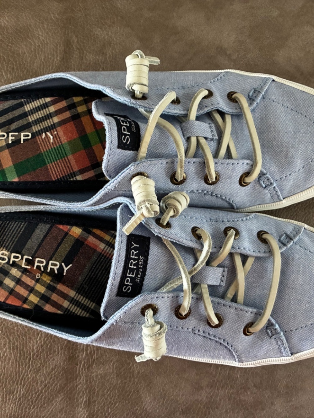 Women's Sperry Top-Sider Crest Vibe Sneaker Mule Blue Canvas - Picture 2 of 6